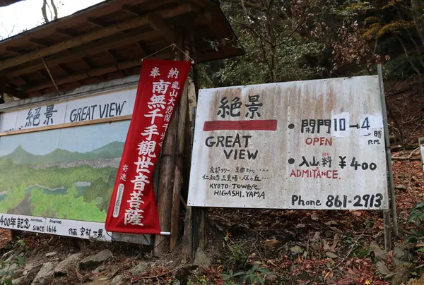 いたるところに看板が…
