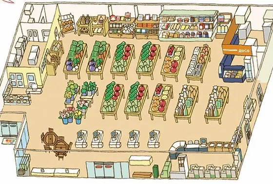 店の全体図です