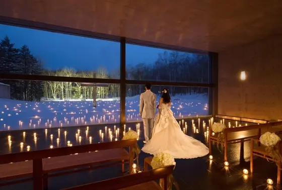 雪の結婚式