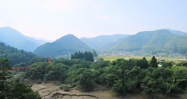 対岸道路から小野橋も