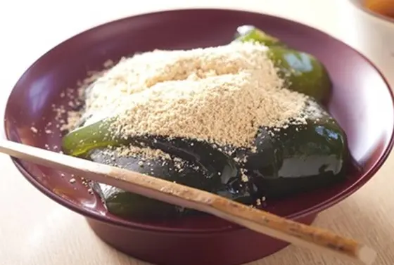抹茶と きなこの 草わらび餅