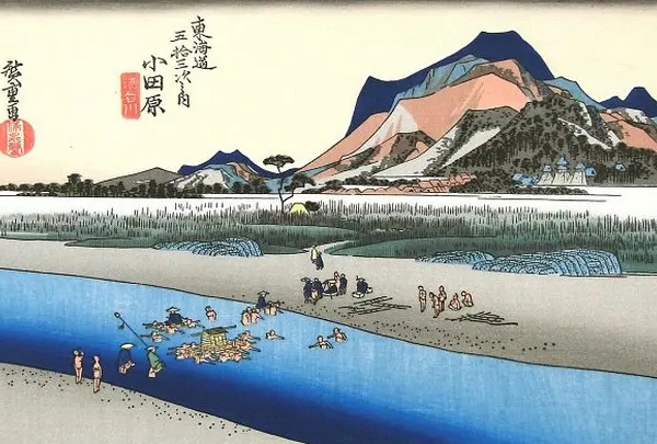 小田原宿  小田原（酒匂川）