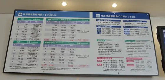 フェリーは片道570円