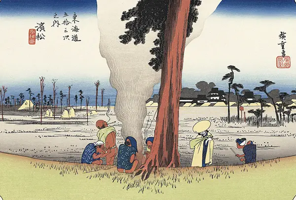 浜松宿  浜松（冬枯図）