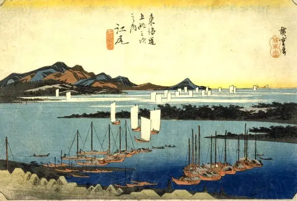 江尻宿  江尻（三保遠望）
