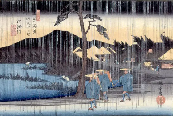 「雨の中津川」