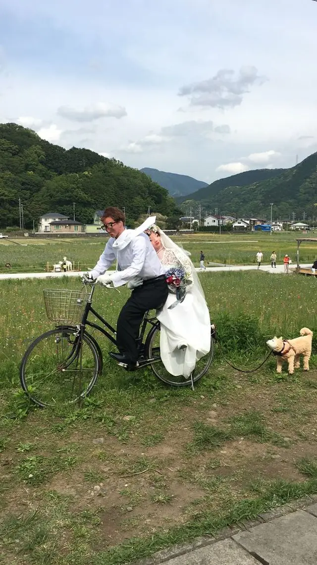 田んぼをつかった花畑