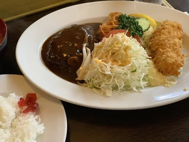 洋食とビール