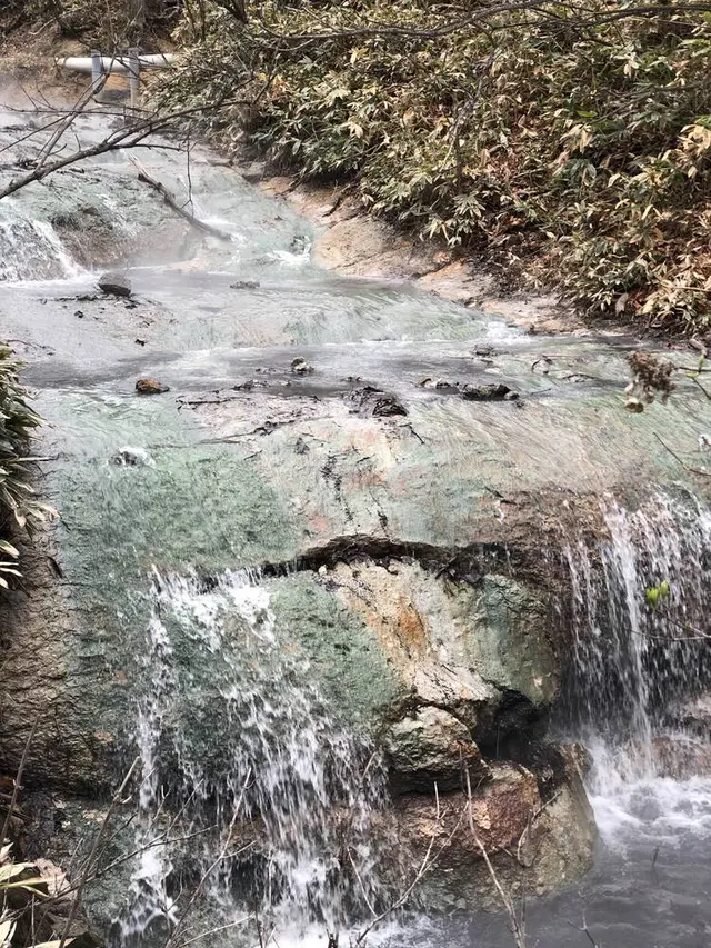 大湯沼川天然足湯
