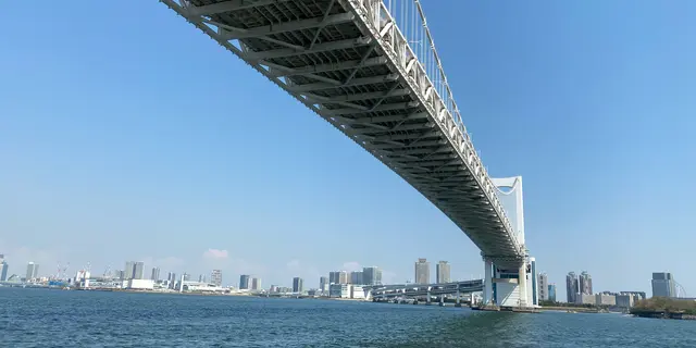 天気の良い日はレインボーブリッジサイクリングと公園と