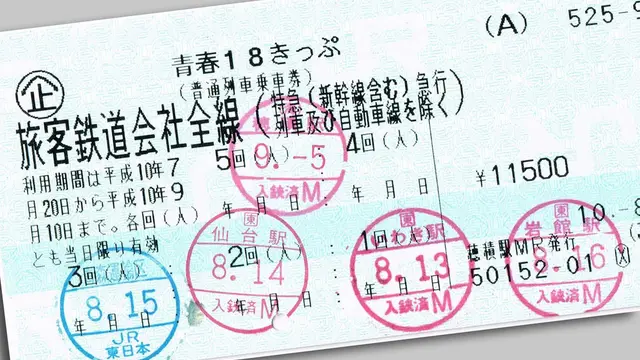 18きっぷで巡る東北ぐるり一周、大昔の旅。