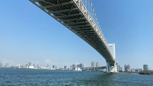 天気の良い日はレインボーブリッジサイクリングと公園と