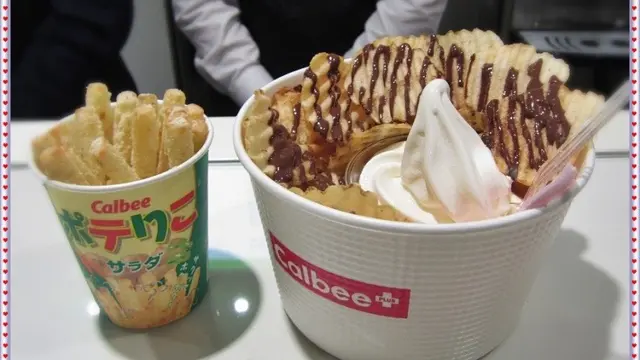 東京おかしランドで揚げたてのポテトチップスやじゃがりこが食べれるらしい。