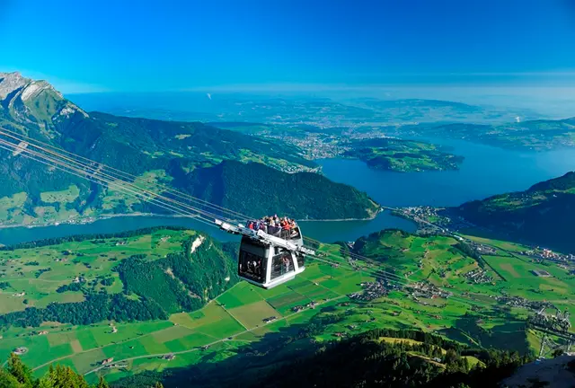 【スイス🇨🇭】CabriOオープンデッキ付き2階建てロープウェイで空中散歩とルツェルン散策