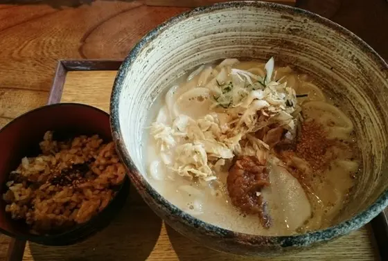 豆乳ゆばうどん…❤️