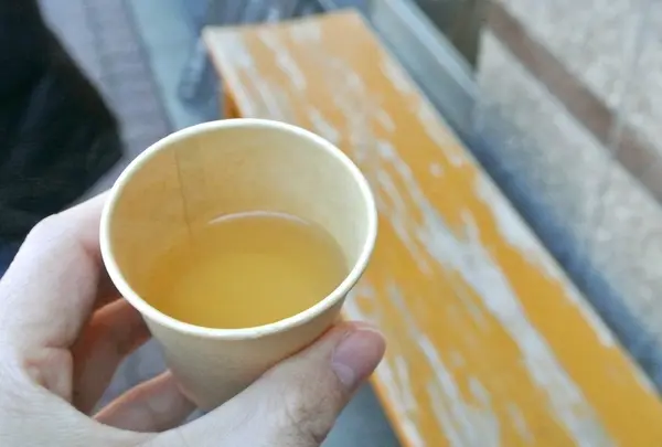 待ち時間にはスープ