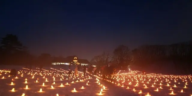 裏磐梯の雪原で幻想風景が広がる(o^^o)オススメ雪まつり♪