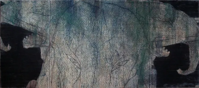 岡村桂三郎《碧象図05－1》2005年　神奈川県立近代美術館蔵 