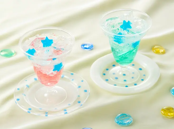 トーキョーサイダーキラキラジェリー 左）おりひめピンク　 右）ひこぼしグリーン 