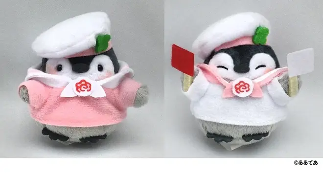 先行 コウペンちゃん　マリンな手乗りマスコット　（しろいえり・ピンクのふく）（ピンクのえり・しろいふく）©るるてあ