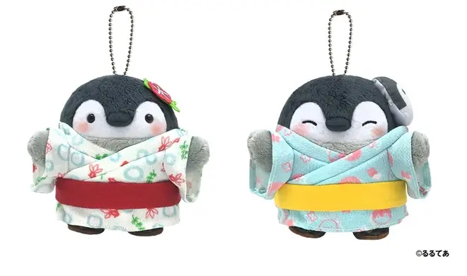 先行 コウペンちゃん　マスコット（浴衣コウペンちゃん・金魚）（浴衣コウペンちゃん・水色）©るるてあ