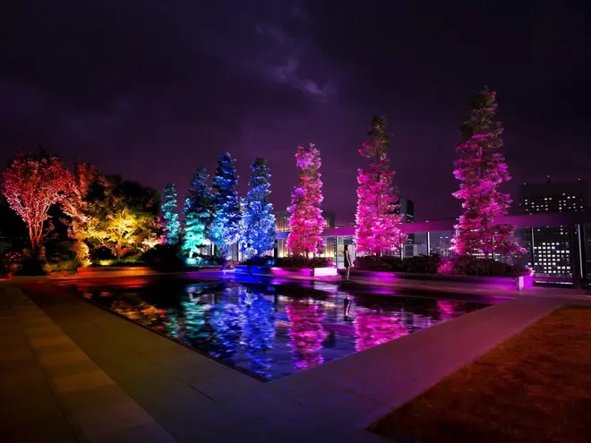 呼応する木々 in GINZA SIX GARDEN/チームラボ