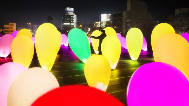 自立しつつも、呼応する生命、たちつづけるものたち teamLab, 2018, Interactive Digital Installation, Endless, Sound: Hideaki Takahashi ※写真はイメージ。