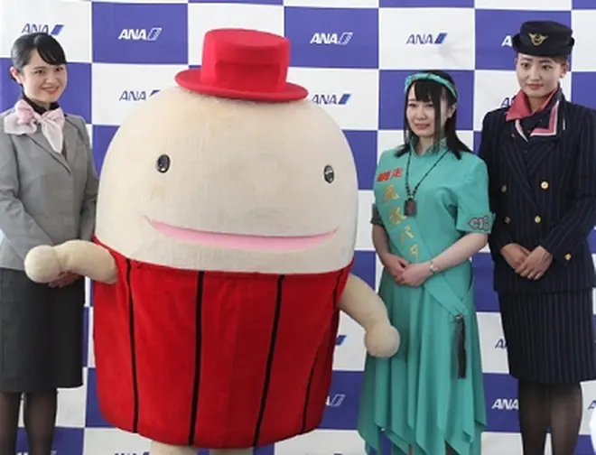 ANA名古屋=女満別25周年セレモニーの様子