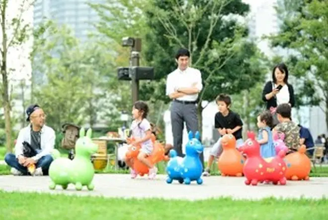 またがって楽しめるキッズエリア