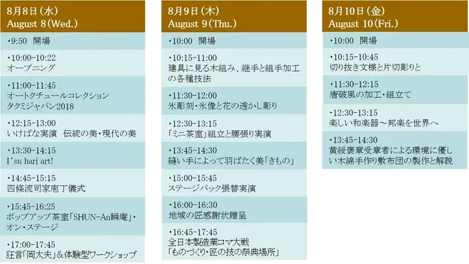 ステージプログラム