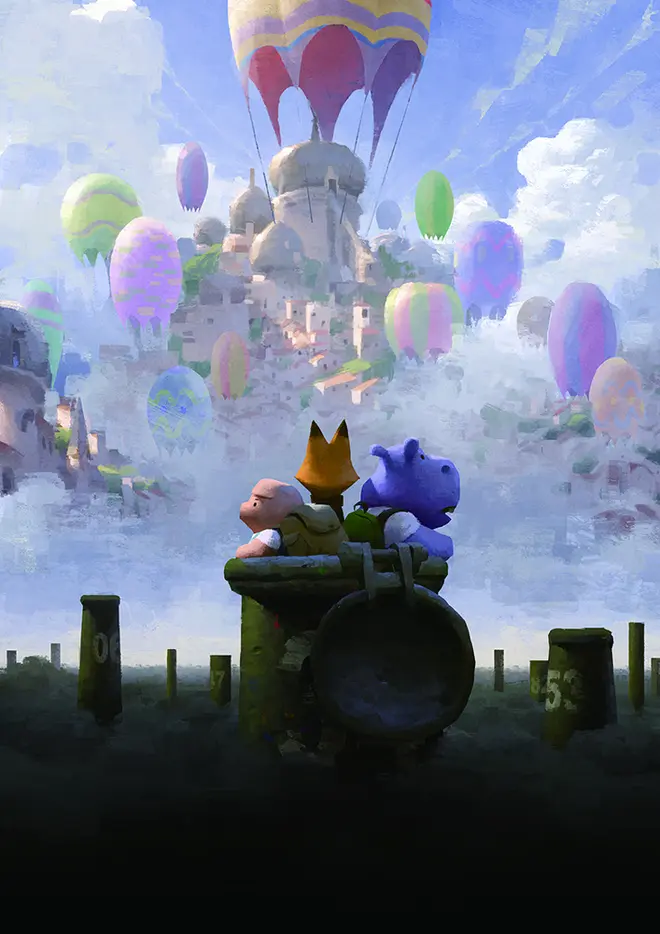 『ダム・キーパー』より浮遊する街 © 2017 Tonko House Inc. ALL RIGHTS RESERVED