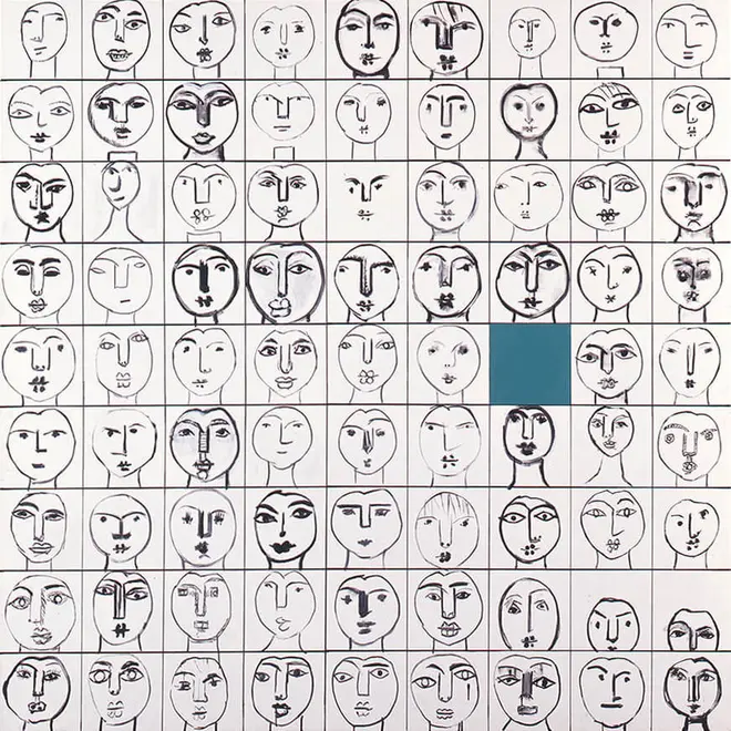 猪熊弦一郎《Faces 80》1989年(c)公益財団法人ミモカ美術振興財団※無断転載禁止
