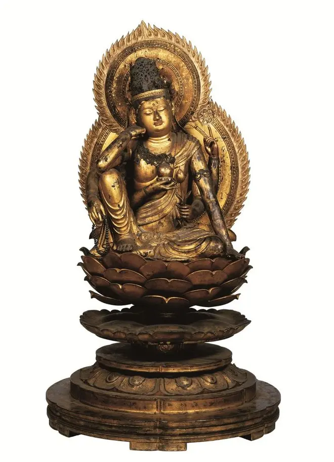 重要文化財「如意輪観音坐像」平安時代、醍醐寺蔵、画像提供：奈良国立博物館、撮影：森村欣司