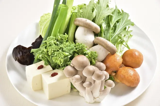 火鍋の具材　京野菜と豆腐の盛り合わせ（1,490円）