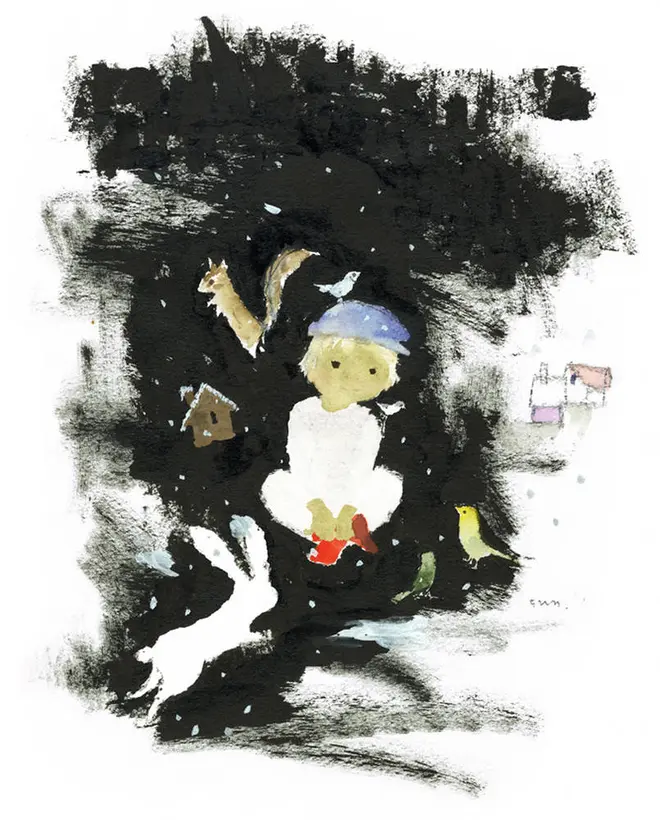いわさきちひろ　雪の幻想　1971年