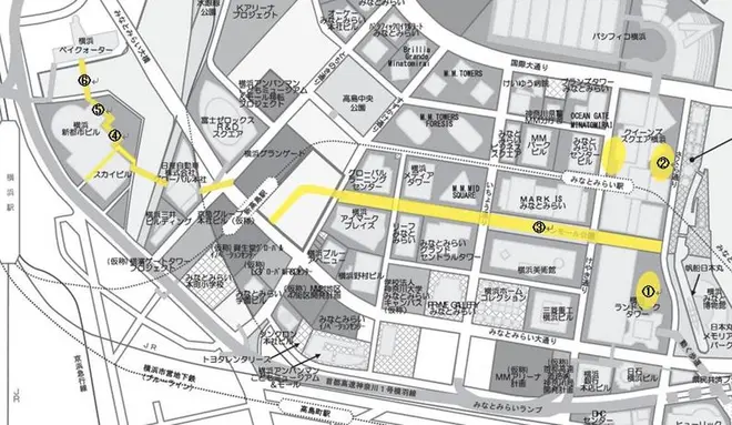 『ヨコハマミライト~みらいを照らす、光のまち~』 実施エリアマップ