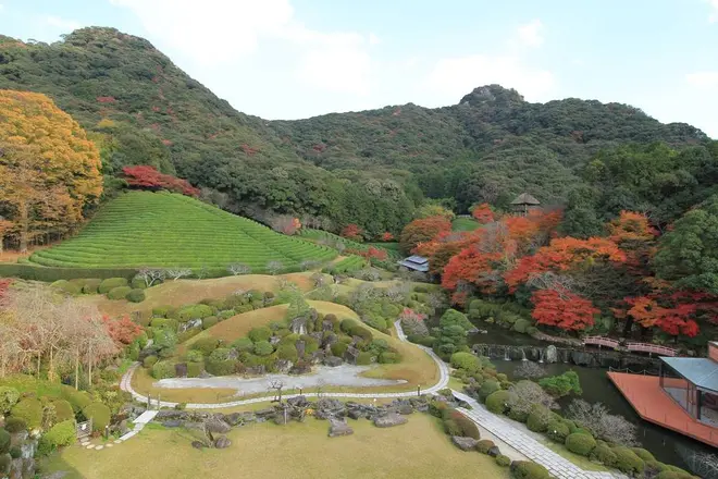 日本庭園 慧洲園の秋景色