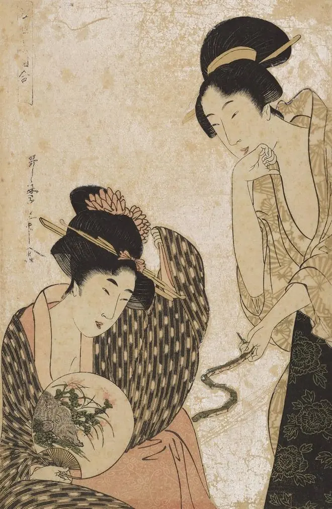 「浮世七ツ目合・巳亥」喜多川歌麿筆　江戸時代・19世紀　東京国立博物館蔵