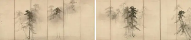 「国宝　松林図屏風」長谷川等伯筆　安土桃山時代・16世紀