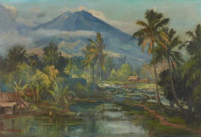 森錦泉≪スンビン山の眺め≫1930年代、福岡アジア美術館所蔵