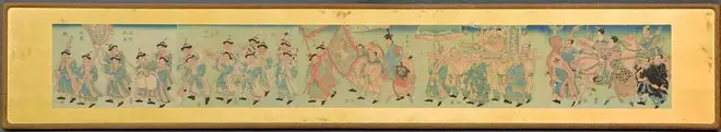 ＜初公開＞ 琉球使節行列図 1832(天保3)年頃  （全体）