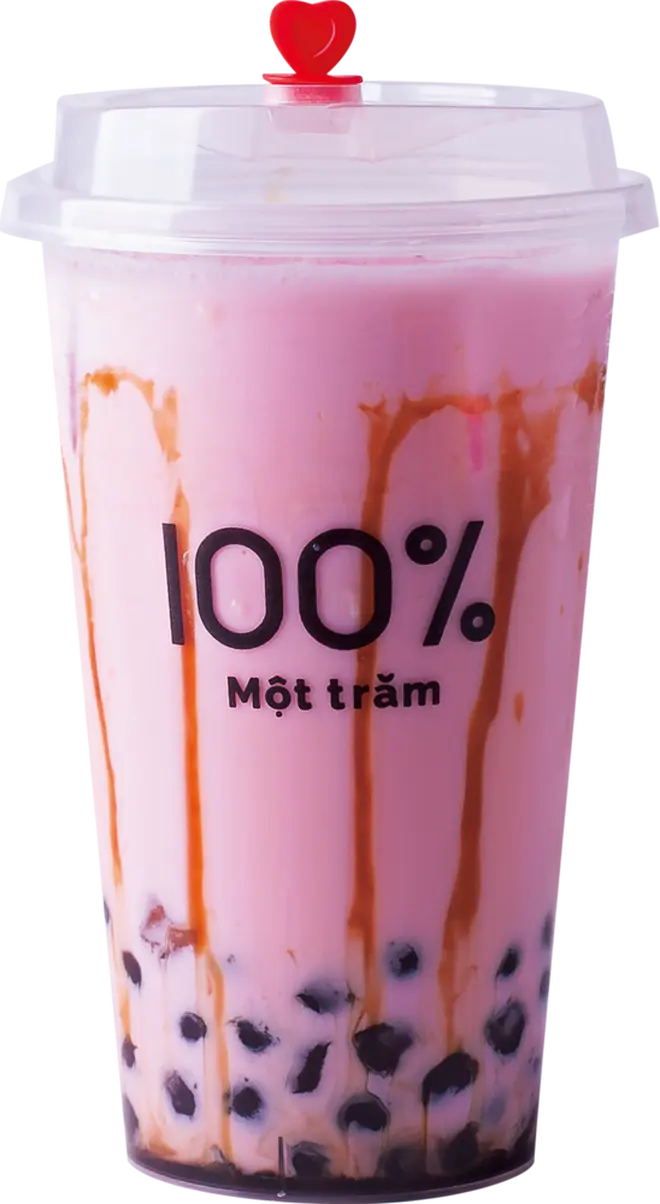 いちごアールグレイミルクティー　M550円／L650円