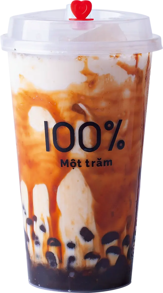 沖縄黒糖ミルク　M490円／L590円