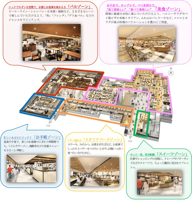 「UMEDA FOOD HALL」の「バルゾーン」のイメージ