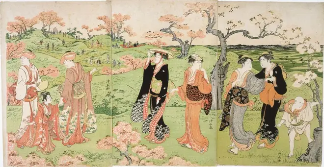 「飛鳥山花見(あすかやまのはなみ)」