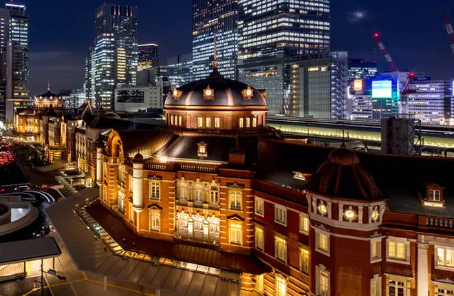 カウントダウン会場となる、東京駅丸の内駅舎