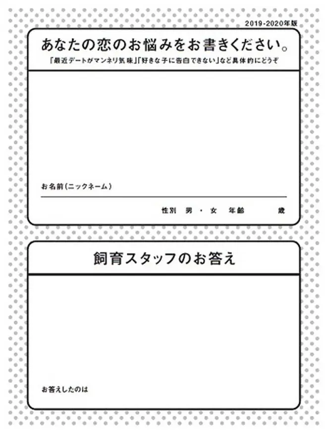 応募用紙 イメージ