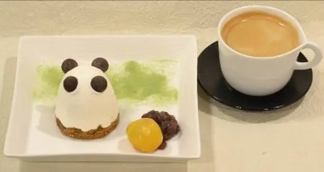 栗とコーヒーのモンブランケーキセット
