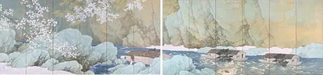 川合玉堂《行く春》1916年 重要文化財