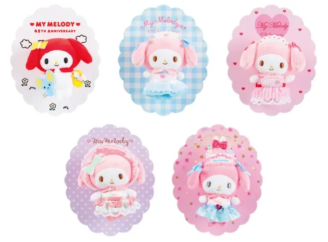 マスコットブローチ 全5種 各￥1,100 （C）’76,’20 SANRIO 著作（株）サンリオ